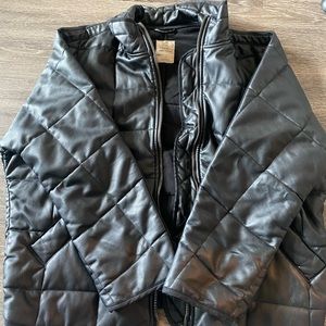 free people vegan leather dolman jacket size small